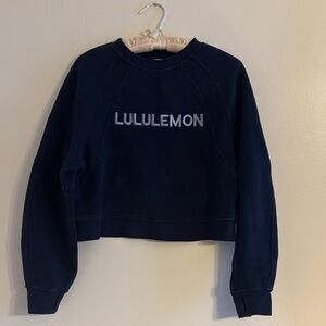 lululemon Athletica Scuba Navy Cropped Sweatshirt XS/S